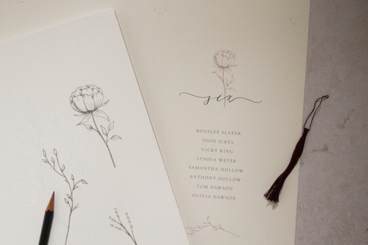 hand drawn wedding invitations and stationery. Choose Bespoke Wedding Invitations