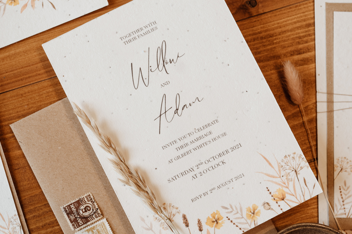 Seeded Wedding Invitation. Wedding Invitation wording guide