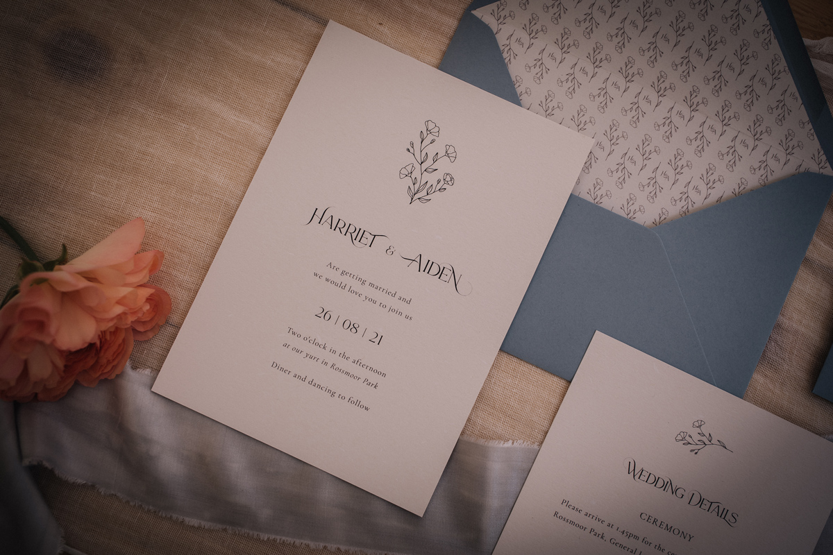 Wedding invitations uk wording. Minimal wedding invite with simple wedding wording