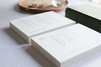 sustainable and eco-friendly print of wedding stationery