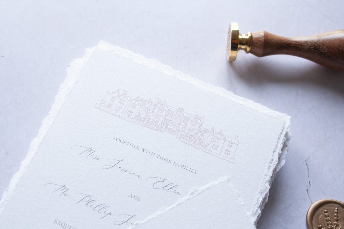 Dorfold Hall Wedding Venue Illustration