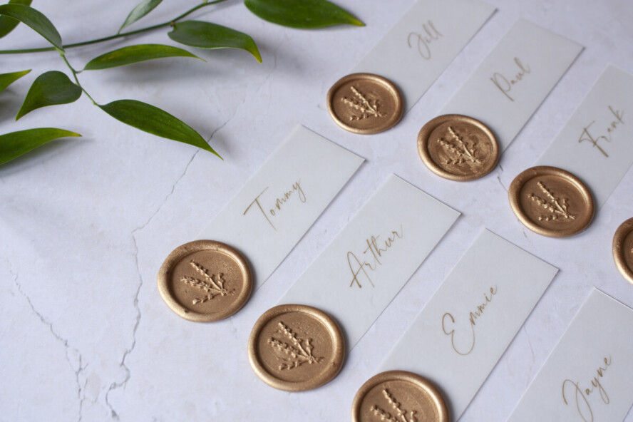 Vellum and wax seal place names