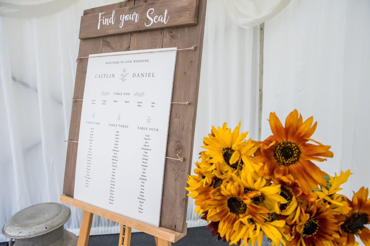 Botanical Haze table plan, minimal table plan