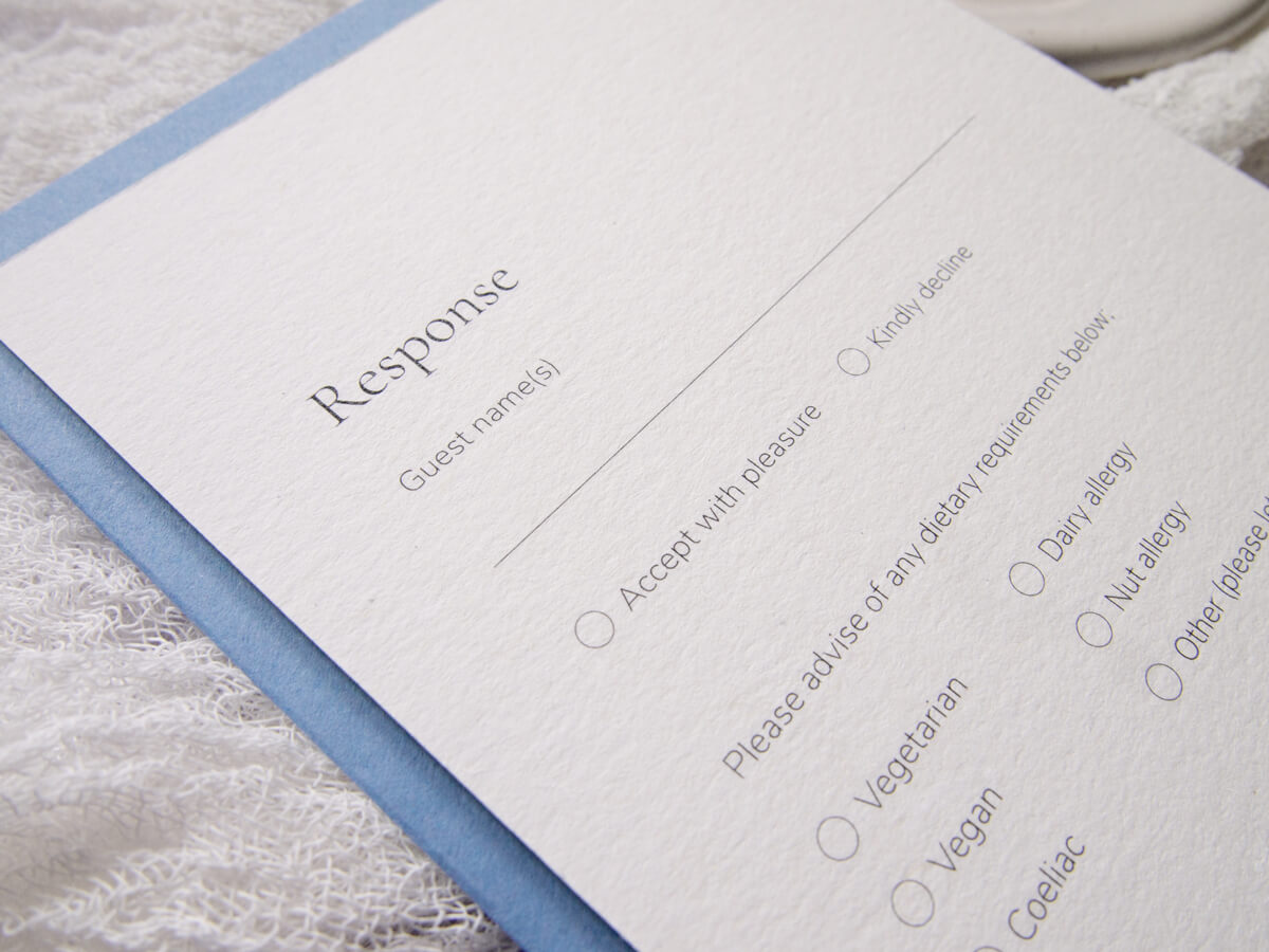 RSVP dietary requirement request