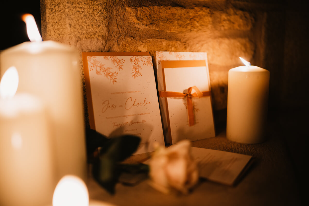 Plantable seeded wedding invite