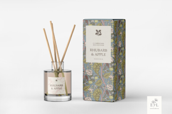 Clumber Park walled garden pattern collection. Rhubarb pattern