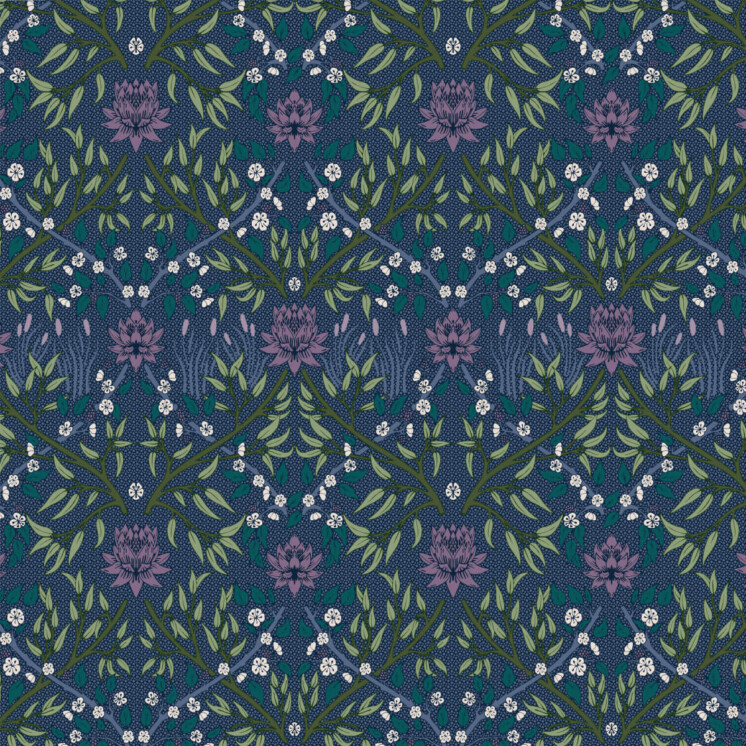 Mask arts and craft inspired damask pattern inspired by the riverside with willow