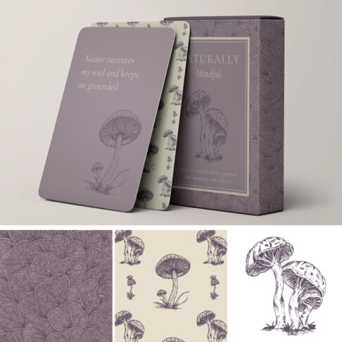 Ellie and Liv Mindful Mushroom Pattern and Motif collection