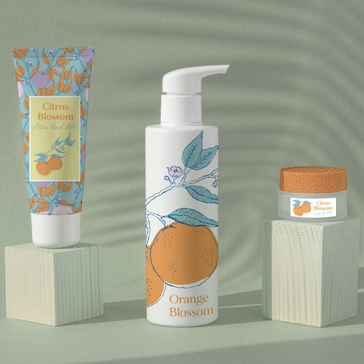 Orange blossom toiletries design
