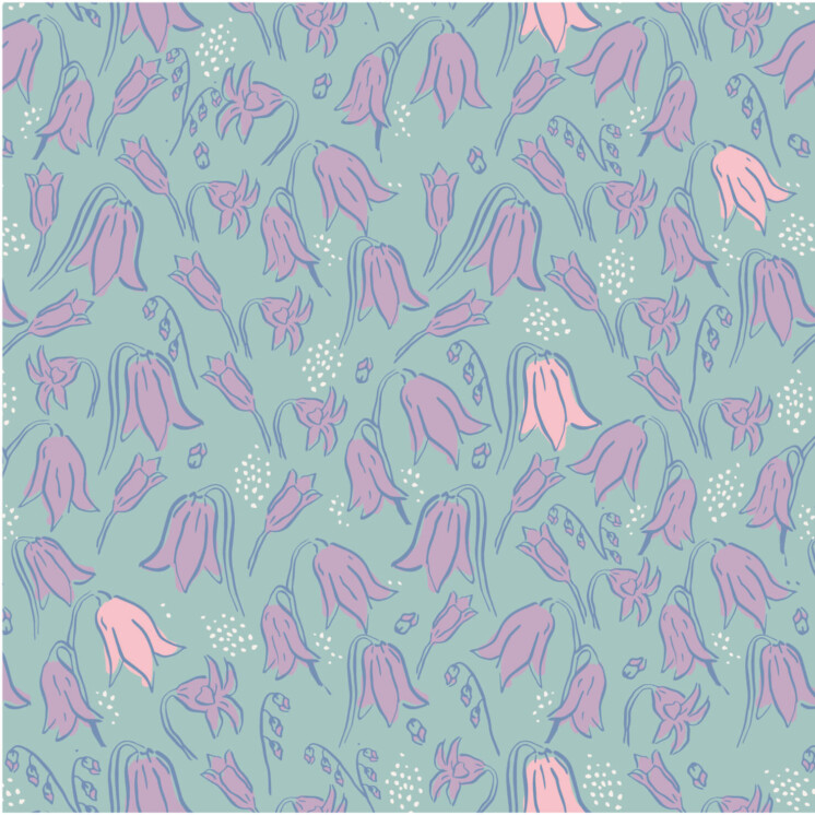 Bluebell floral pattern