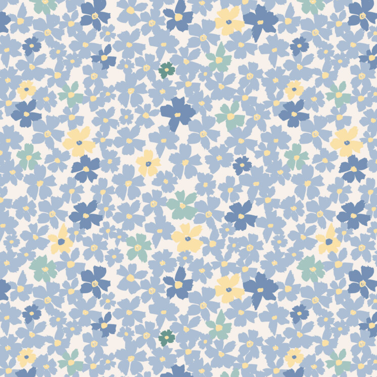 Ditsy Spring Pattern with forget me not repeat pattern