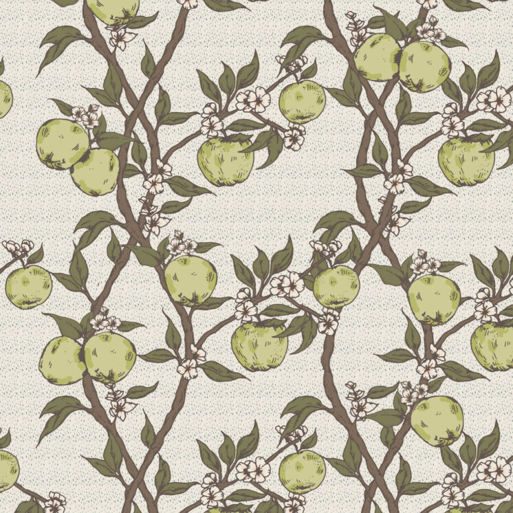 Trailing apple pattern. Classic apple pattern.
