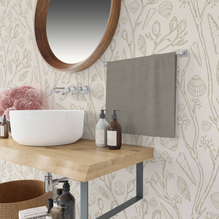 Ellie-and-Liv_Beachcomber_Seashell and seaweed Wallpaper