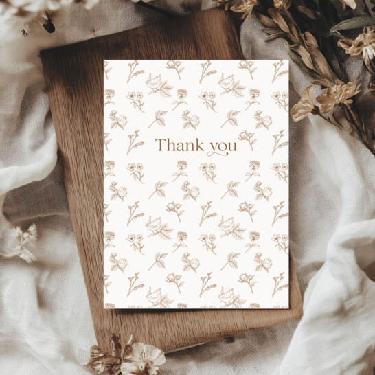 Seasonal floral branding for sustainable British wedding florist